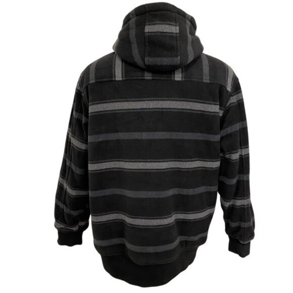 Stillwater Supply Co. sherpa lined warm hoodie jacket w pockets. Men’s size L - Picture 2 of 6